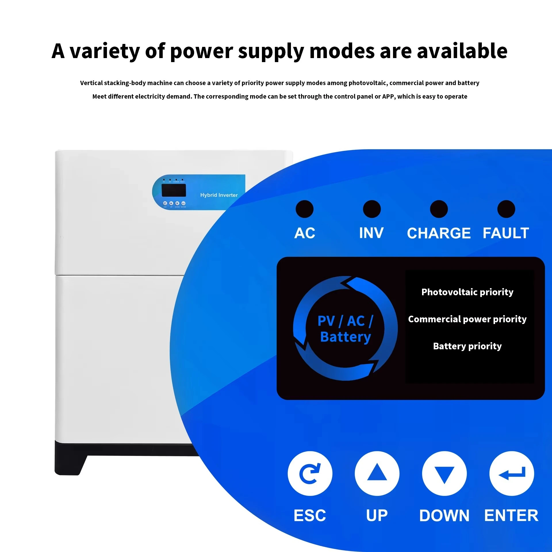 48V Split Stackable Balcony Battery Solar Portable Generator off Grid Hybrid Grid All-in-One Power System Home