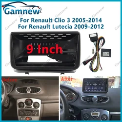 9 Inch Car Frame Fascia Adapter Canbus Box For Renault Clio 3 2005-2014 Lutecia 2009-2012 Android Radio Audio Panel Kit