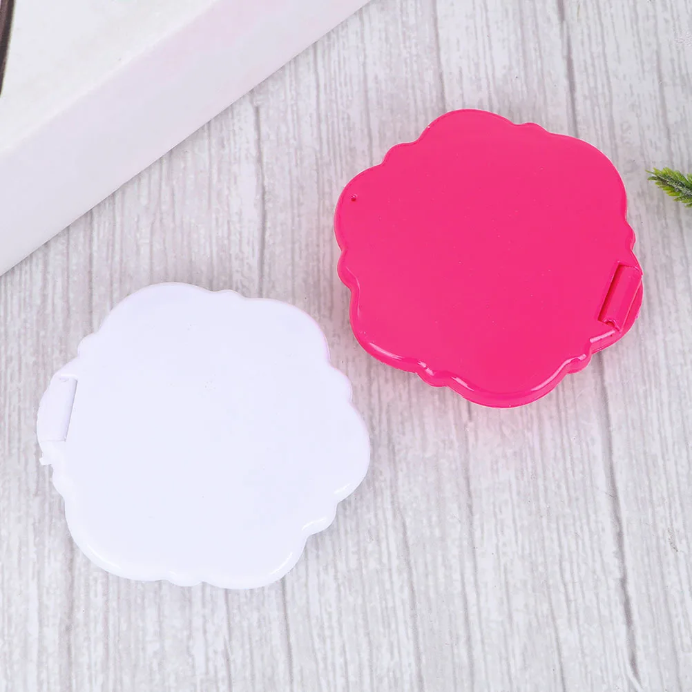 12Pcs Double-Side Foldable Rose Plastic Compact Makeup Mirrors Portable Pocket Mirror Travel Use Makeup Tool Pocket Mirror