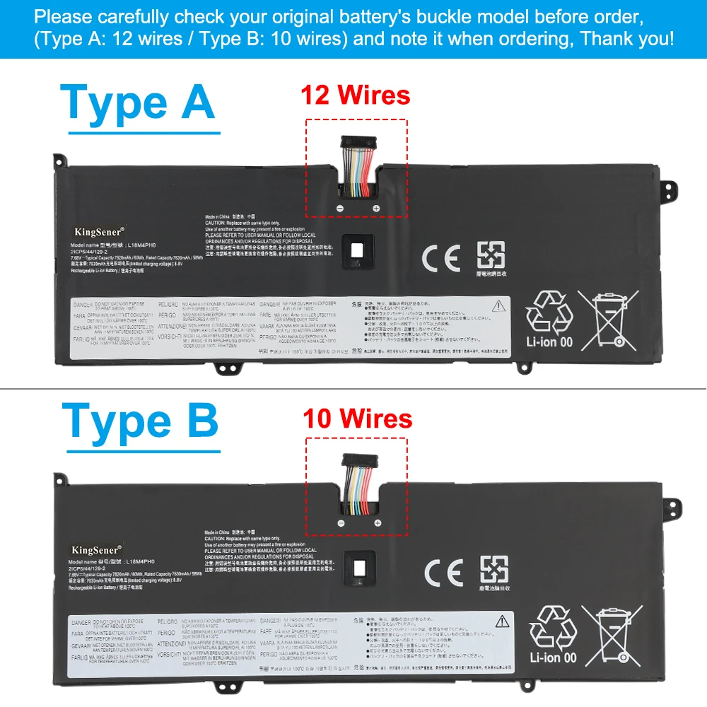 KingSener L18M4PH0 Laptop Battery For Lenovo Yoga C940 14,C940-14IIL,C940 2-in-1 14 inch,C940-14IIL(81Q9)etc,L18C4PH0 5B10T11585