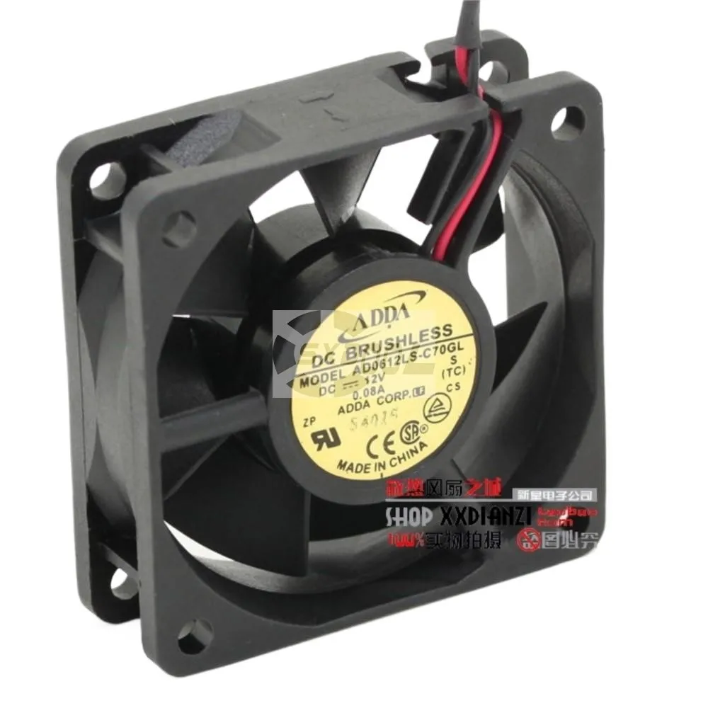60mm Fan for ADDA AD0612LS-C70GL 6020 6CM 12V 0.08A Cooling Electronics, PC, Server & Industrial Applications