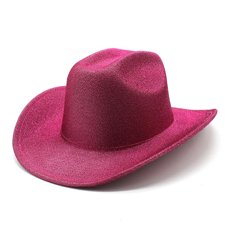 New One Word Top cappello da Cowboy smerigliato cappello di lana cappello a cilindro occidentale cappello da festa per uomo e donna