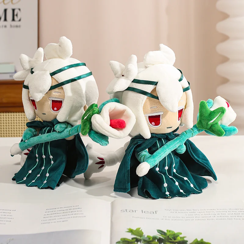35cm White Lily Cookie Plush Toy Cookie Run Kingdom Soft Stuffed Figure Cartoon Plushies Magic Staff Home Decor Birthday Gift view 3
