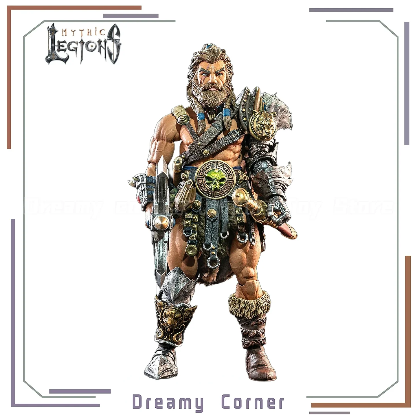 【En stock】Four Horsemen Studios Mythic Legions Rising Sons Attlus The Conqueror 2 1/12 Figurine de collection