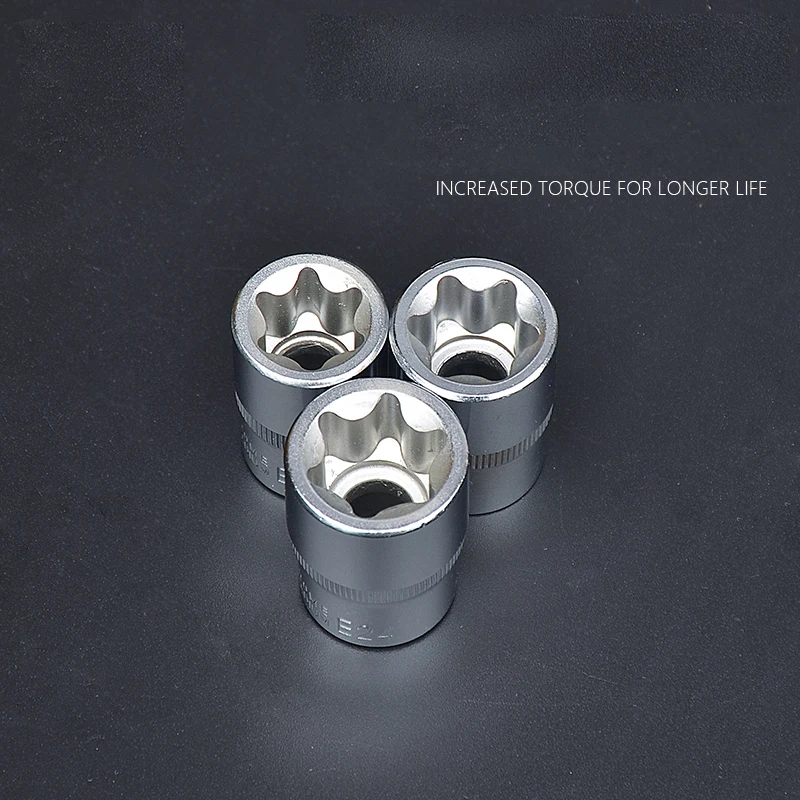 1/4' 3/8' 1/2' Drive Torx Star Socket Set Femal E Type Socket Wrench Head E8 E10 E11 E12 E14 E16 E18 E24 Auto Hand Wrench Tools