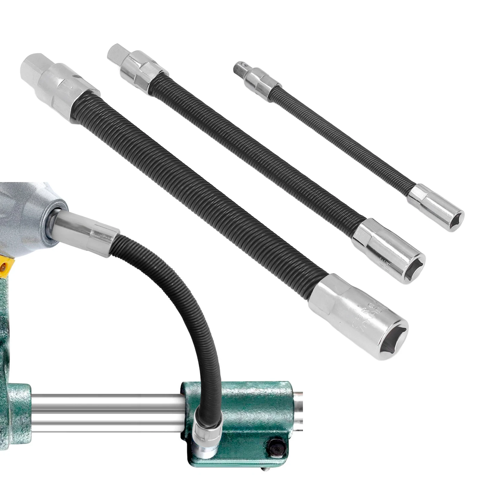 Flexible Extension Bar Easy Usage Spring Steel Flexible Magnetic Bit Holder  Tight Connection for Automotive Repairing