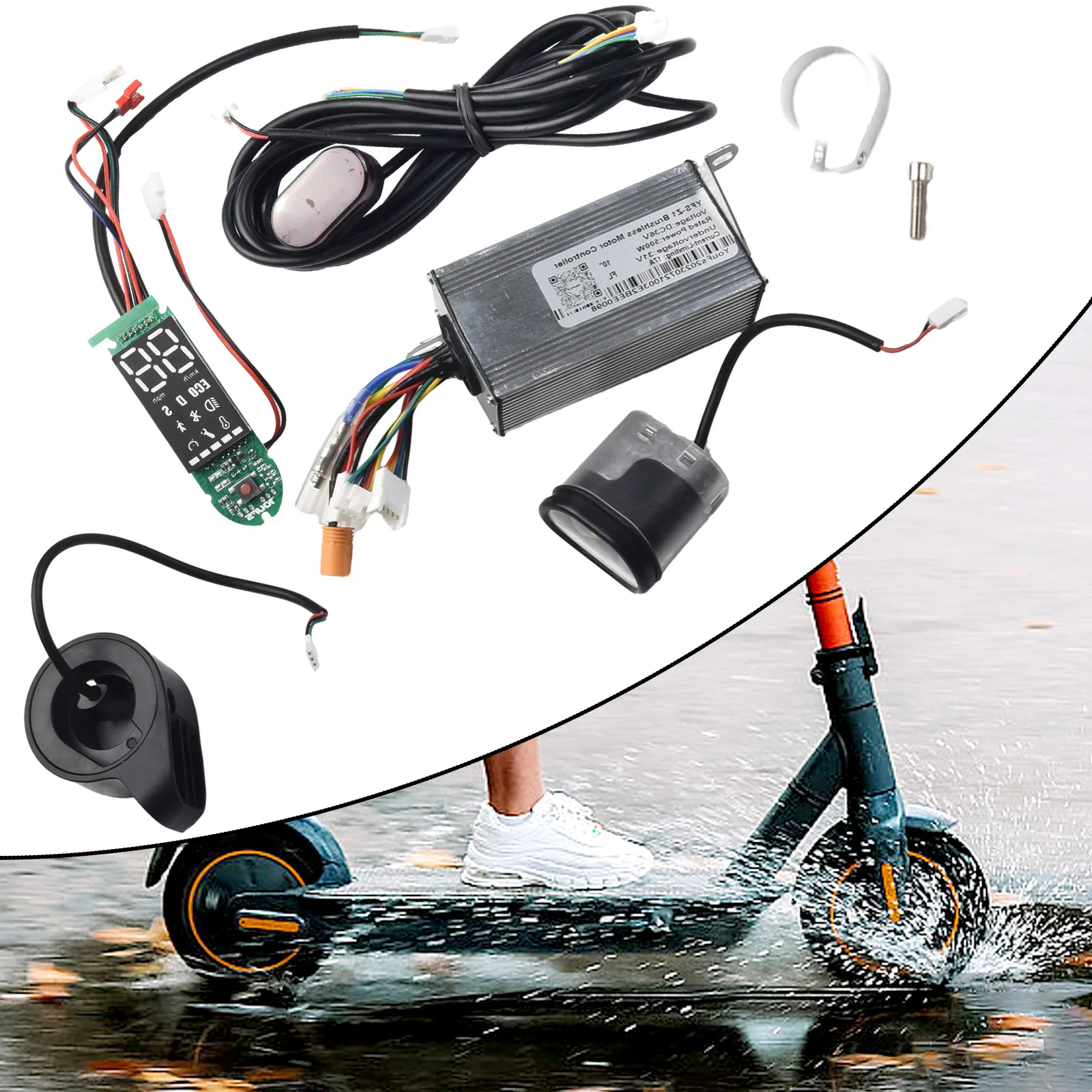 

36V 500W 17A Electric Scooter Controller Dashboard Brushless Motor Controller Limiting Cruise For Electric Scooter Accessories