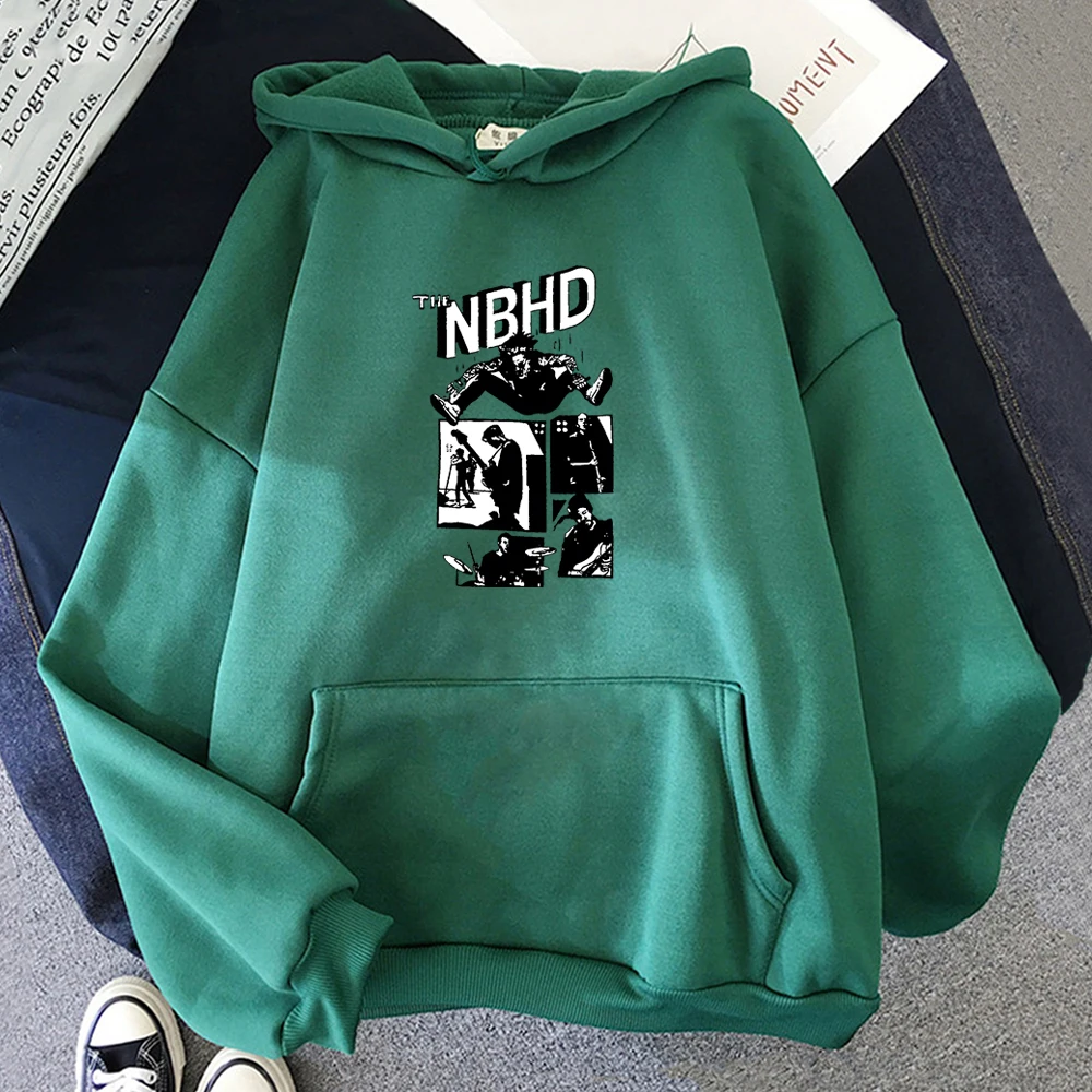 Arctic Monkeys The NBHD Neighborhood Hoodie Lustige Cartoon-Grafik-Sweatshirts für Herren Casual Harajuku Couple Hoody Moletom Male