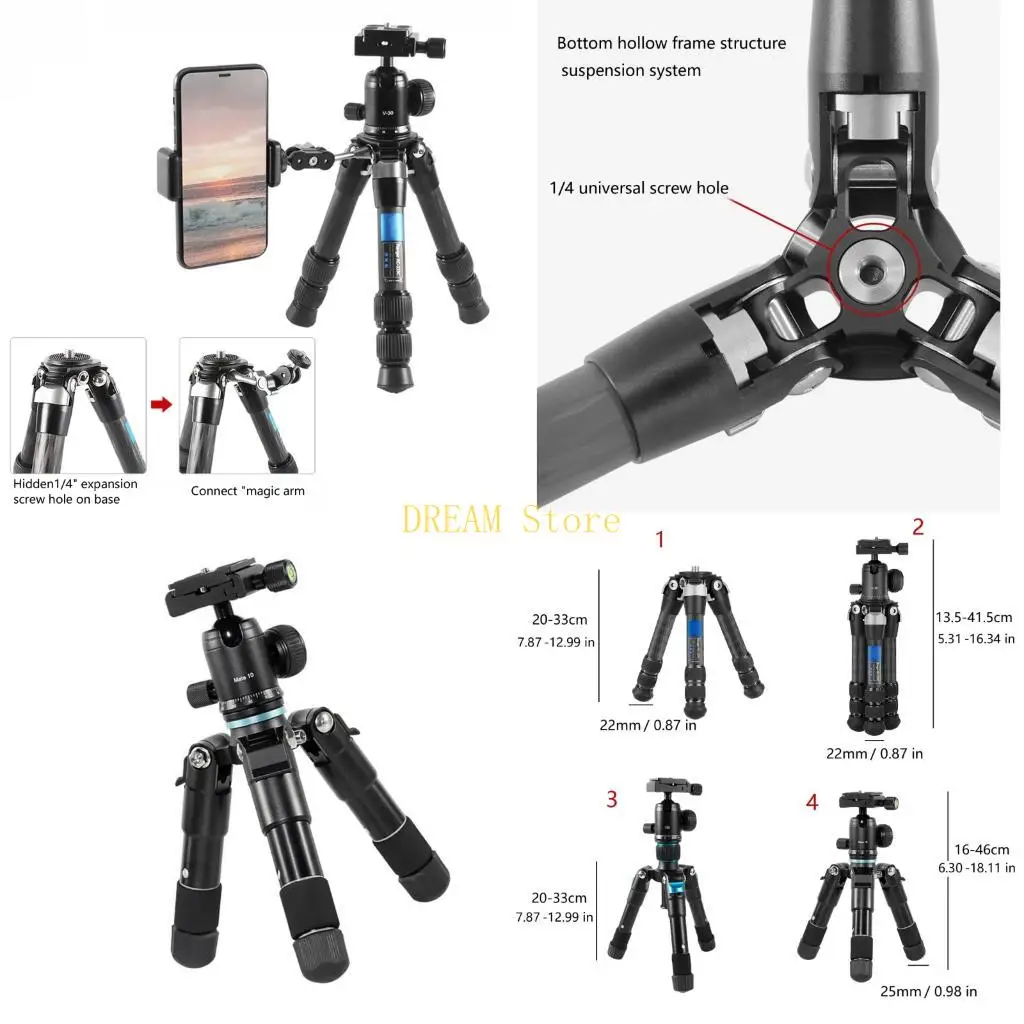 High Stability Carbon Fiber Camera Tripods for Outdoor Shoots Ensures Firm Support in Windy Conditions for Landscape best sale