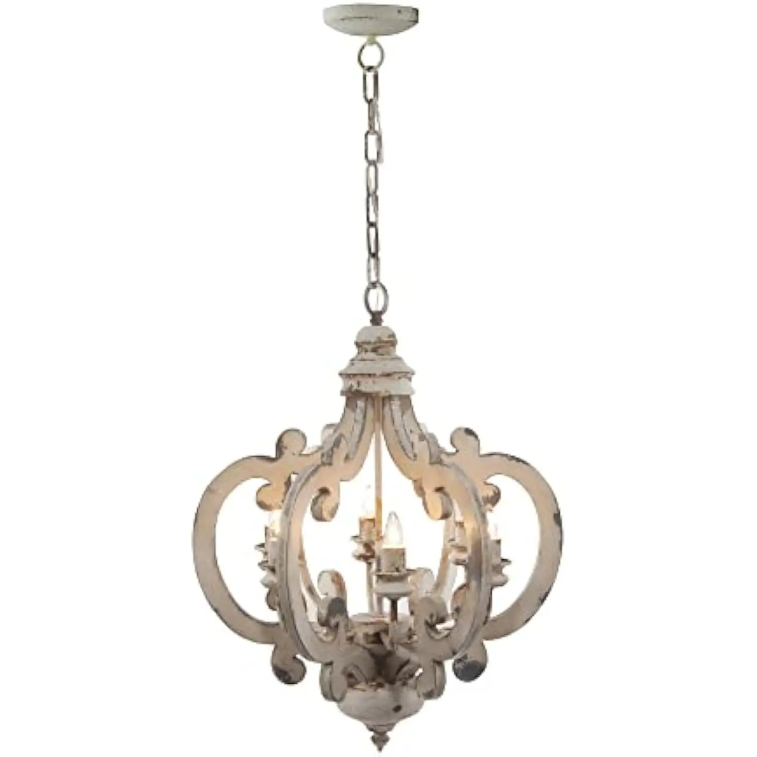 

A&B Home Wood and Metal Chandelier, 20.5" x 18" x 24"