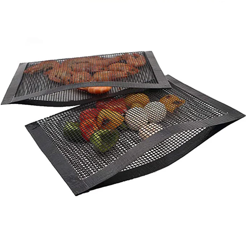 Non-Stick Mesh Bag Flon Barbecue Mesh Bag  Bbq Bag High Temperature Resistant Barbecue Mesh Bag