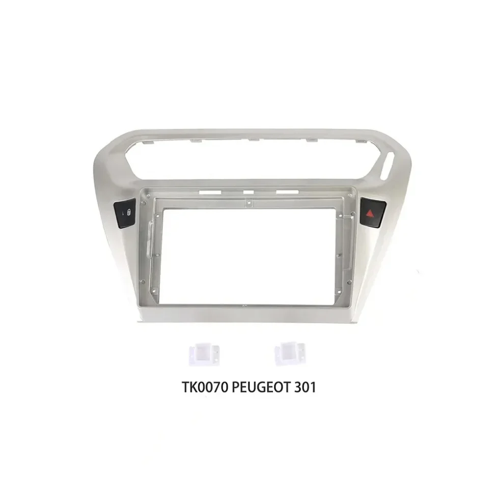 

9-дюймовая стерео панель приборной панели, автомобильный радиоприемник, DVD-плеер, рамка Fascias для Peugeot 301 2014+