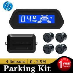 Sensor de aparcamiento automático para coche, Monitor LED inverso, 22mm, 4 sensores, sistema Detector de Radar, pantalla de retroiluminación