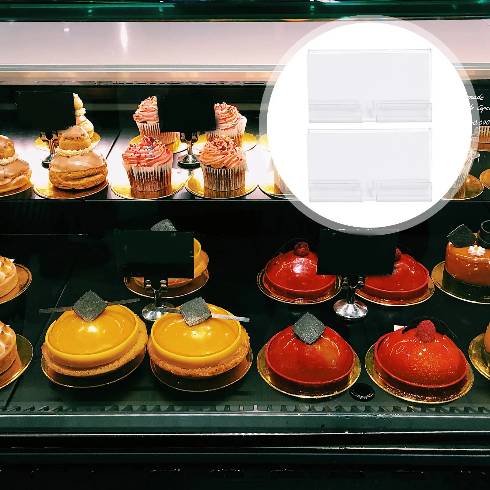 

50 комплектов прозрачных этикеток-держателей для корзин и стеллажей, прикрепляемые к полкам, для контейнеров для хранения