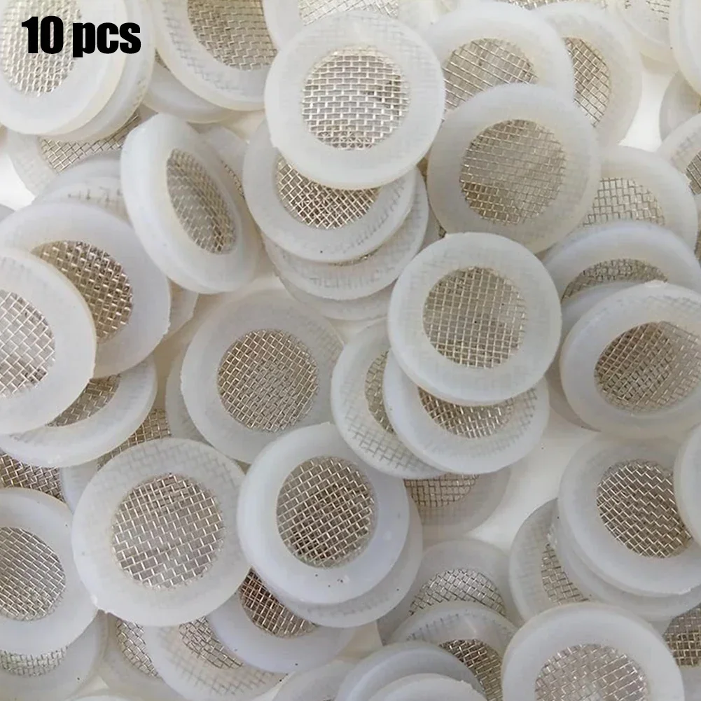 Strainer Filters Connections Dishwasher Faucets Rubber&plastic Shower Valve Hose 10pcs Gasket Gauze Replacement