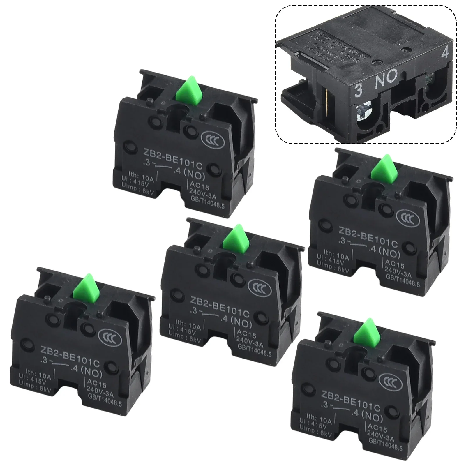 High Qulity Newest Brand New Factory Workshop Joystick Switch Push Botton Switch 22mm 5PCS 600V Black Push Button