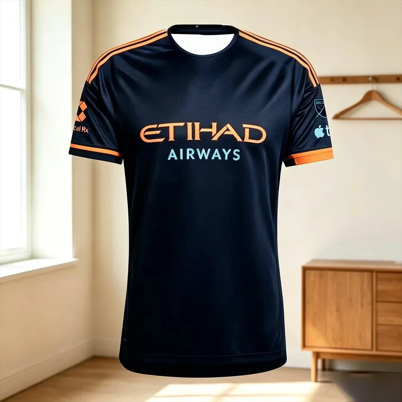 2026Dark Blue Gradient Long-sleeved Sports Breathable Breathable Training Jersey for Fans During Games and Training Sessions