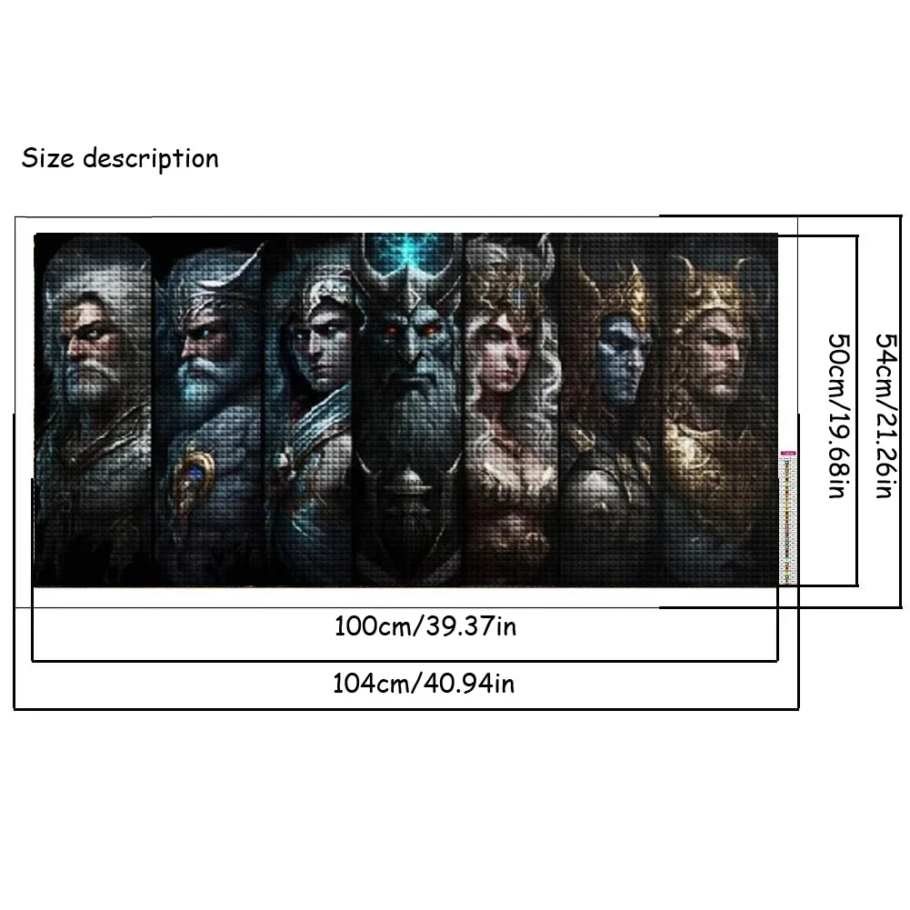 Old Norse Gods 5D DIY Diamond Painting Mythology Fantasy Art Cross Stitch Kits New 2024 Mosaic Embroidery For Home Decor Gift