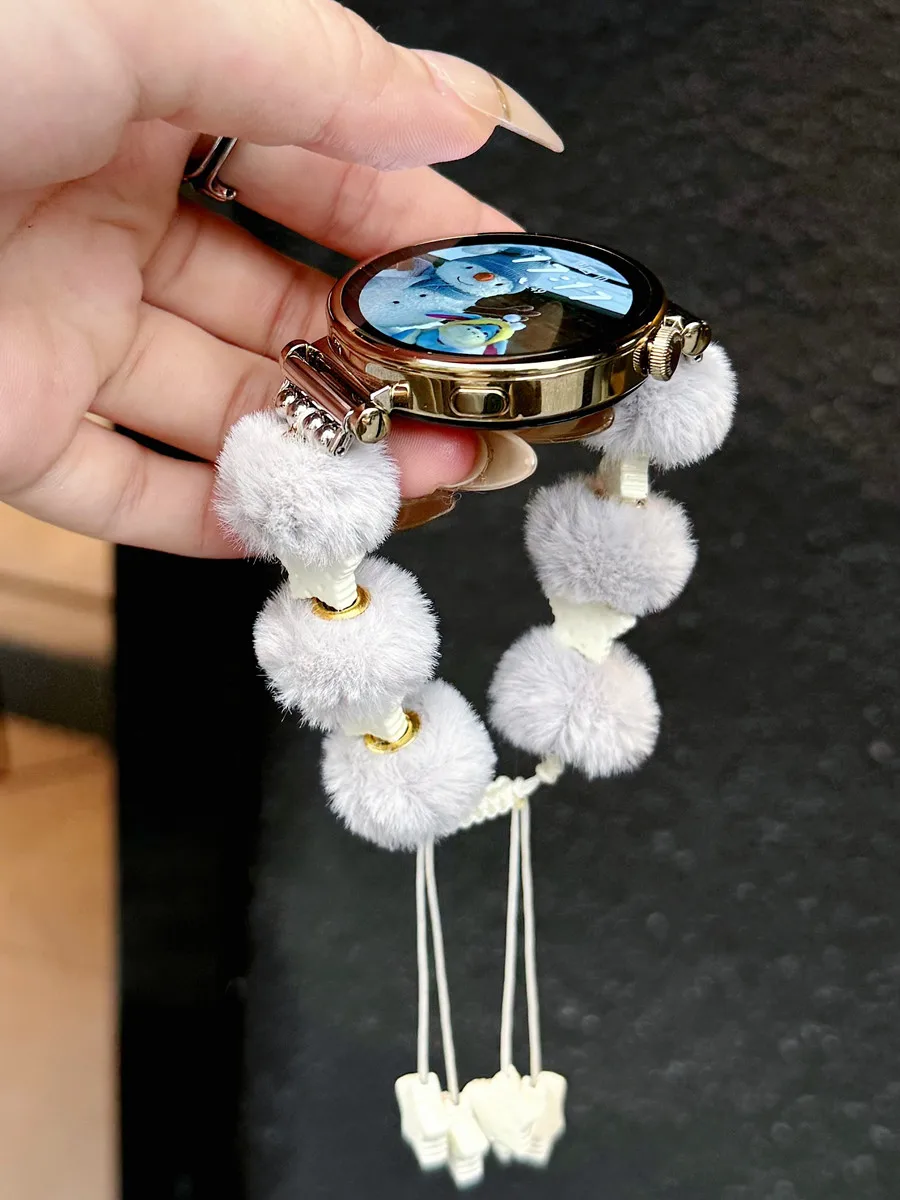 Correa de pulsera de bola esponjosa para Huawei GT5 4 3 2 cuerda de estrella ajustable para Samsung Galaxy Watch 7 6 5 4 3 40/41/42 Amazfit activo