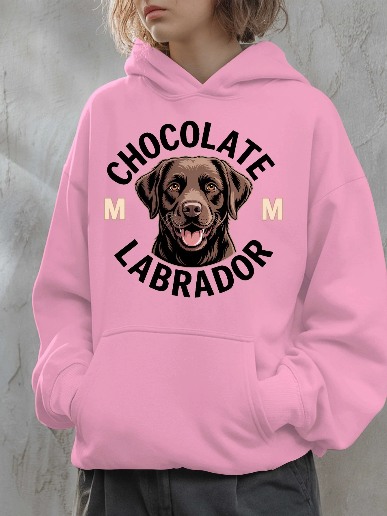 Chocolate Labrador Retriever Pattern Women's Casual Hoodie Printed Hoodie Autumn/Winter Sweatshirt Women's Top