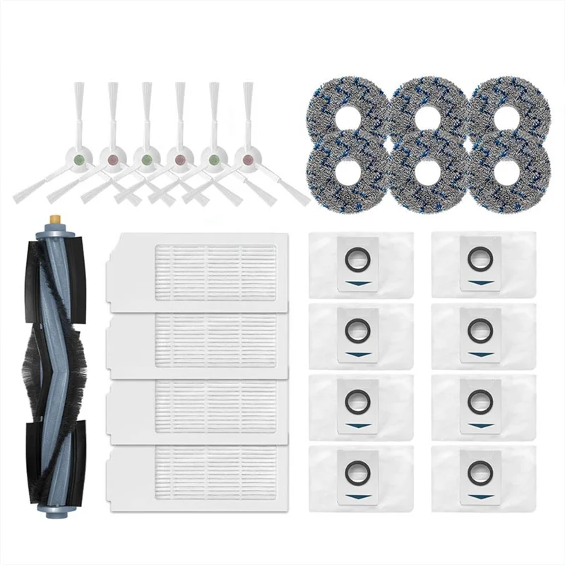 For Ecovacs X1 T10 Turbo Omni Main Brush Hepa Filter Mop Cloth Dustbin Box Dust Bag Part Replacement Parts Accessory-A58E