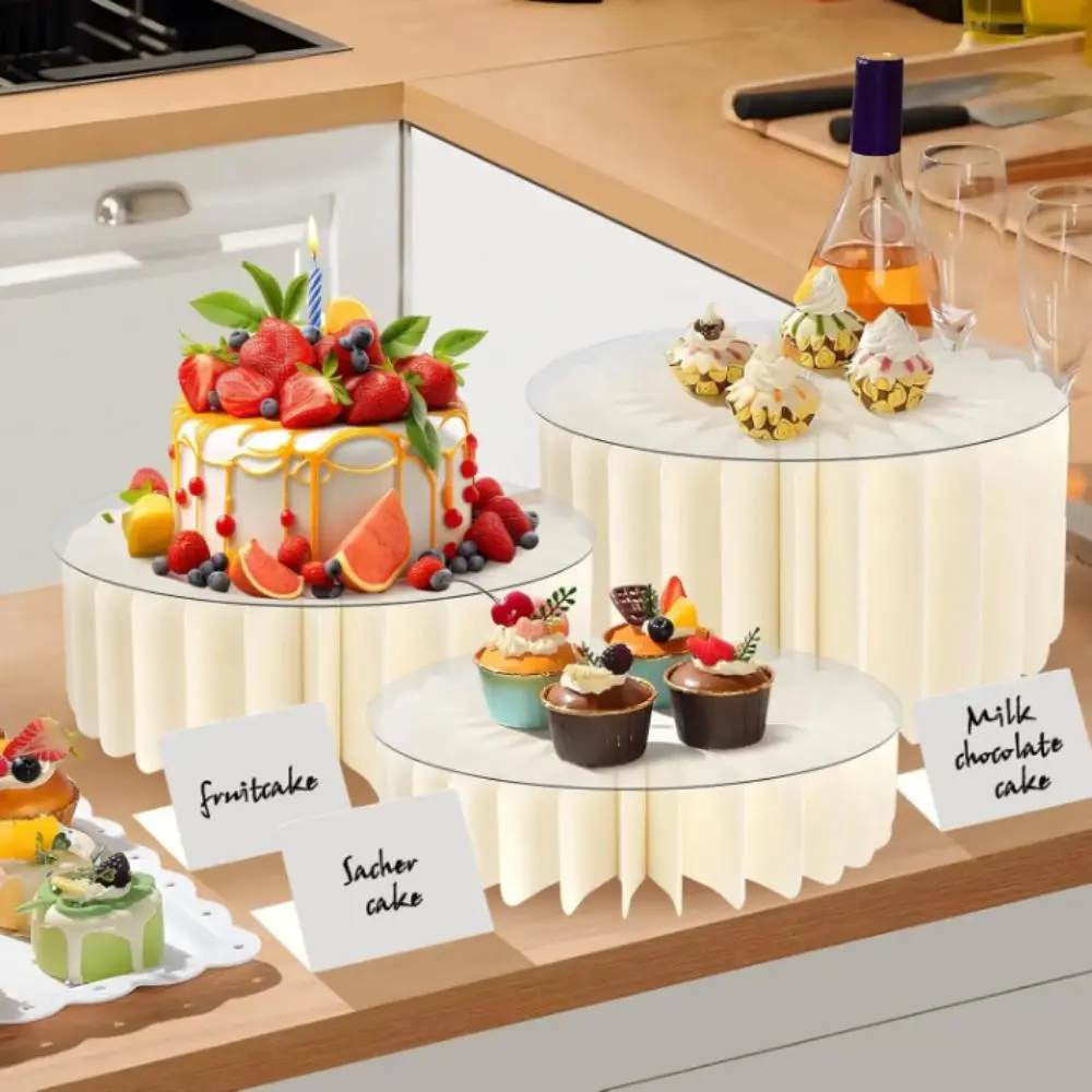 Combo Folding Display Stand Paper Column Ornament Food Display Riser Risers Roman Column Table Centerpiece Birthday