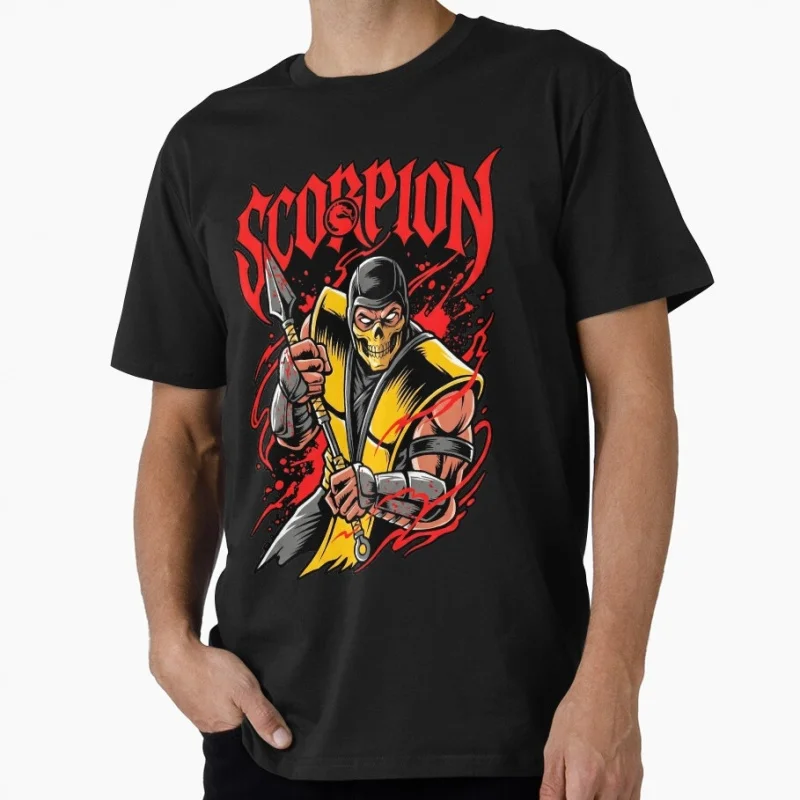 Retro Arcade Game Mortal Kombat Gift T shirt 0708 Unisex Gamer Tee Fire Warrior Scorpion Graphic clothes All size tops S-6XL