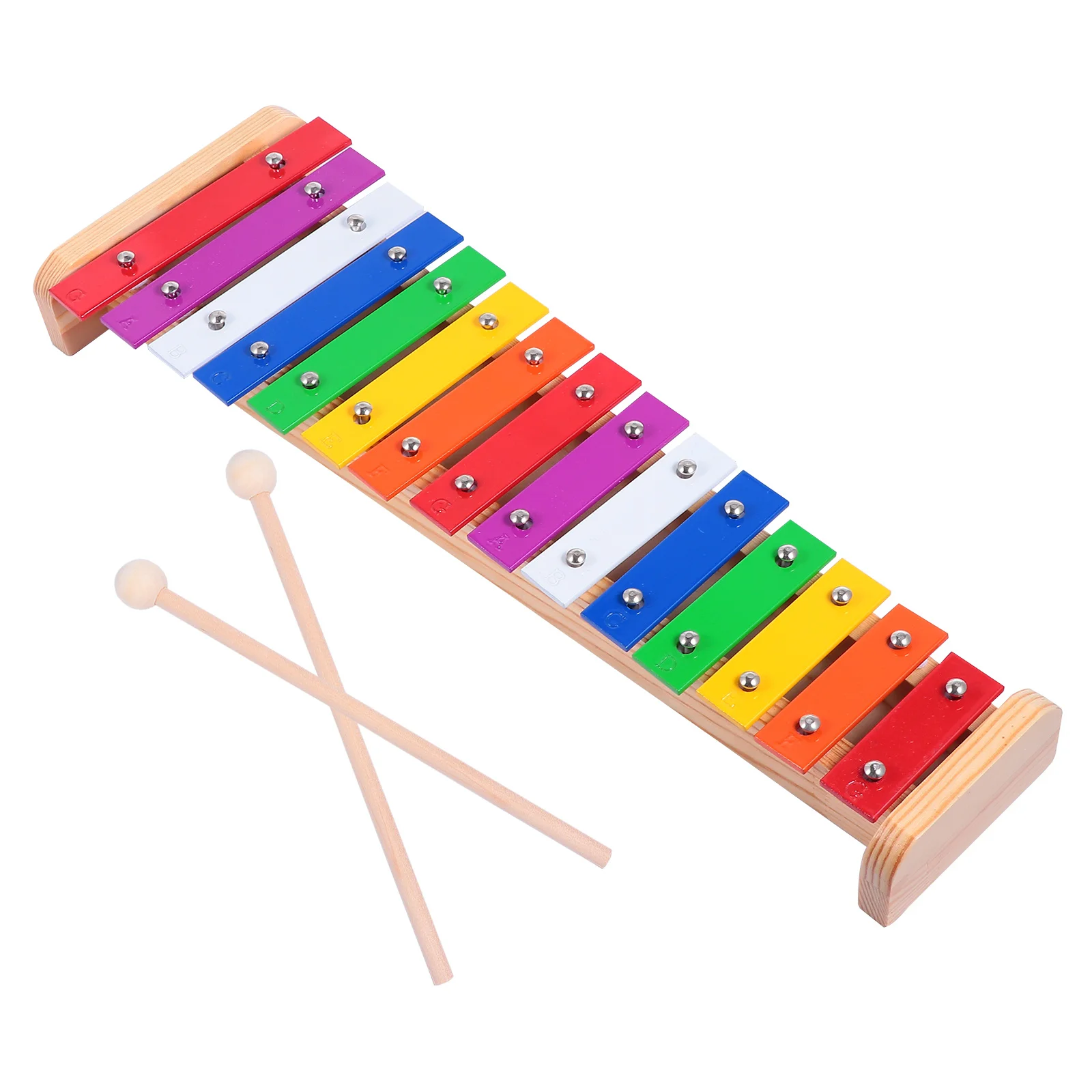Music 15 Notes Percussion Toddler Child Children’s Toys Baby Instruments Aluminum Sheet Wood Xylophone Toddlers Educational