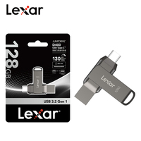 Lexar USB3.2 Type-C USB Flash Drive for Phone and Computer Original D400 Pen Drive 256gb 128gb 64gb 32gb Up to 130Mb/s Pendrive