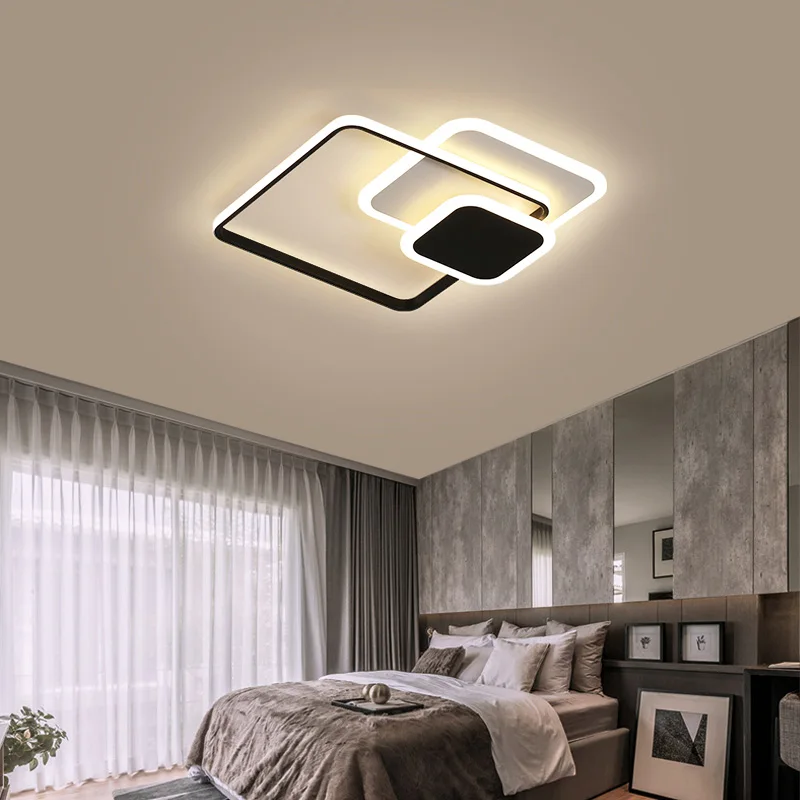 Plafoniere moderne a LED per camera da letto studio soggiorno Indoor Round Square Lighting Lamps decorazione Luminaria illuminazione per interni