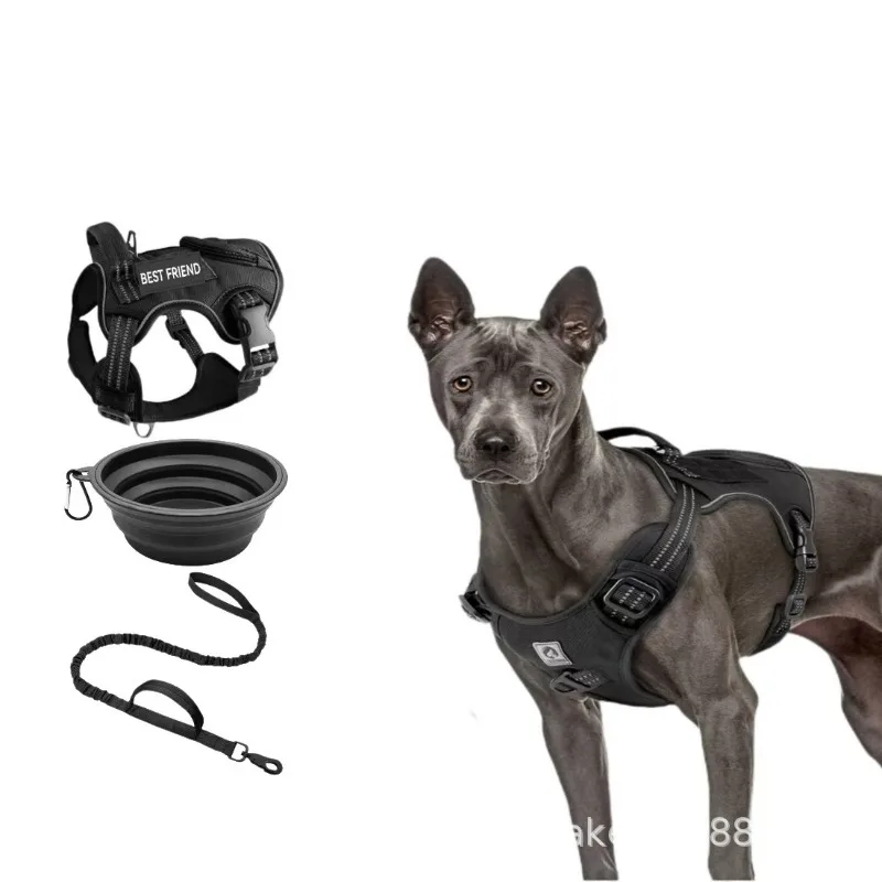 Nylon K9 tactical dog chest strap, anti-blast, medium and large dog, pet chest strap