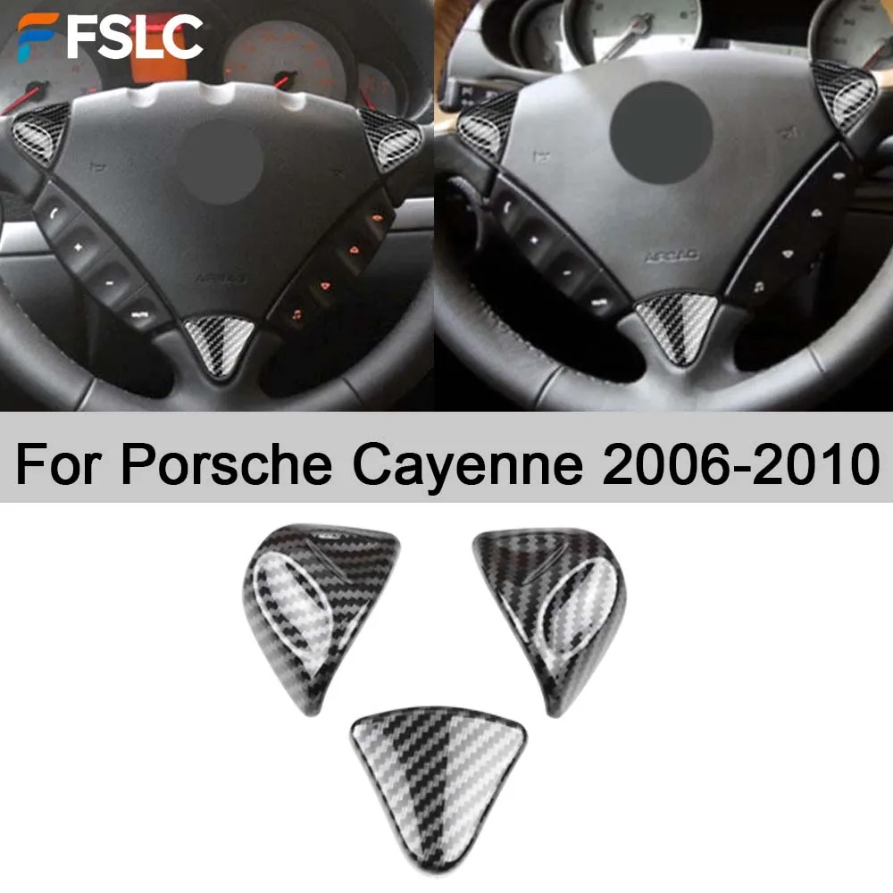 

For Porsche Cayenne 2006-2010 Steering Wheel Cover Trim, Car Interior Styling Accessories Car Styling Upgrade