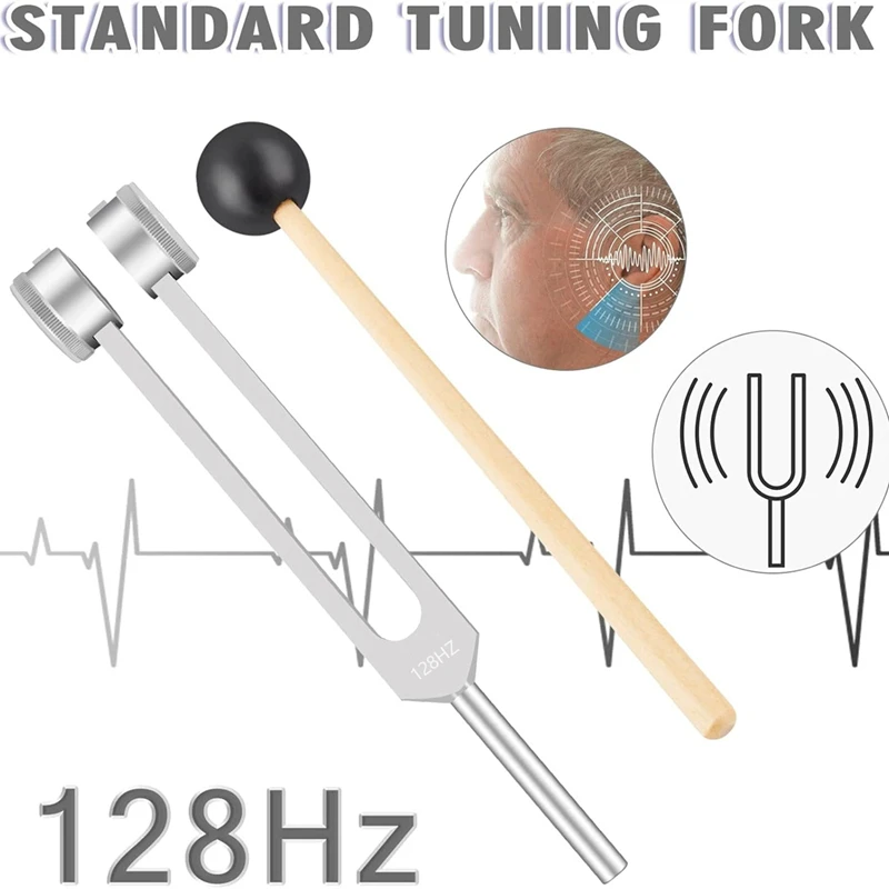  128 Hz Tuning Fork Set Sound Therapy Aluminium Alloy Bio-acoustic Tuning Fork Colorful Portable For Reliever Pressure
