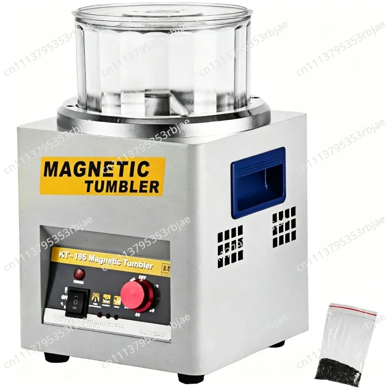 KT-185 Magnetic Tumbler Jewelry Polisher Mini Metal Finisher Finishing Machine AC 110V/220V Gold Precision Parts Polisher
