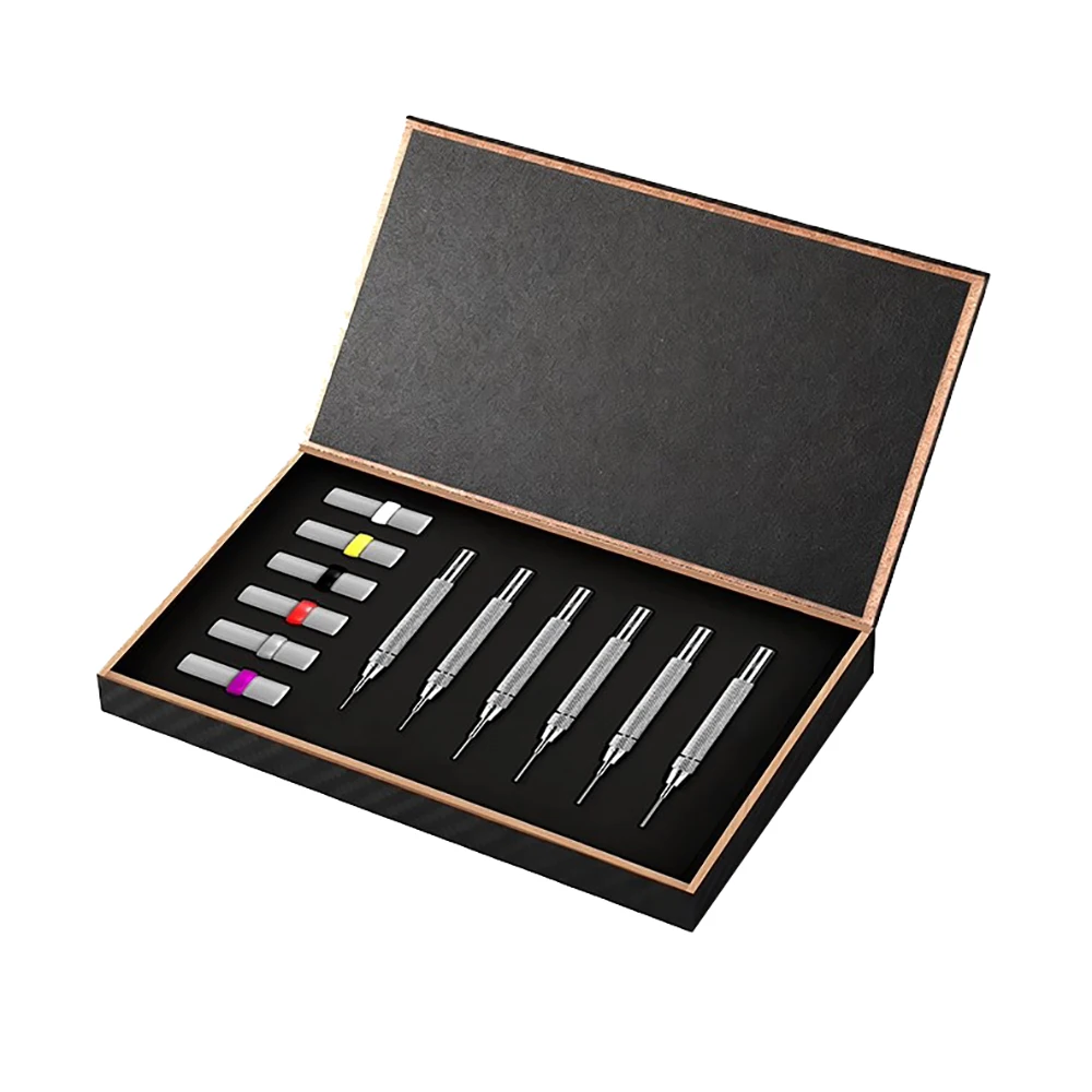 6-Piece Stainless Steel Watch Band Repair Tool Kit, Watch Link Pin Remover Punch Set