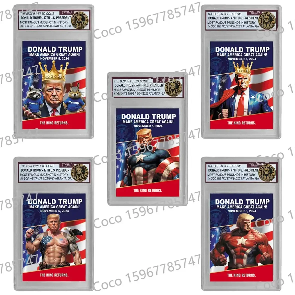 2024 New Arrived 47th US President Donald Trump Ticket Gold Cards Trump Gold Bill Cards Christmas Gifts