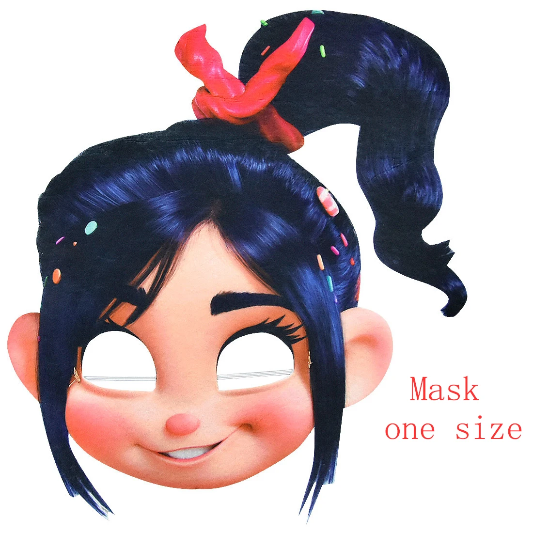 Girl Wreck It Ralph 2 Vanellope Von Schweetz Cosplay Costume Ralph Breaks The Internet Halloween Birthday Party Dress Pants+Mask