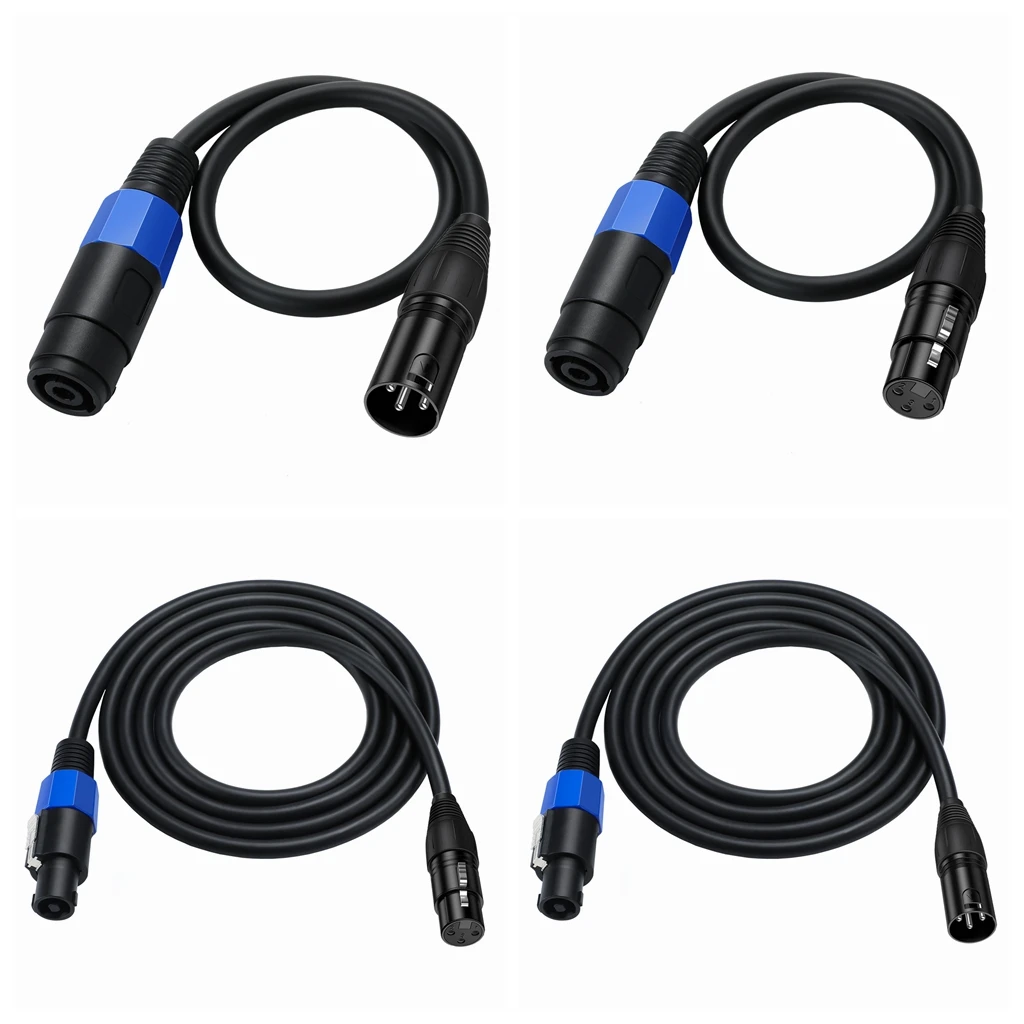 

Speakon To XLR Cable Audio Jack Speak SOUND Male To XLR Female Male Extension Cable - Pro DJ PA Gig Stage Microphone Mic 3 Pin