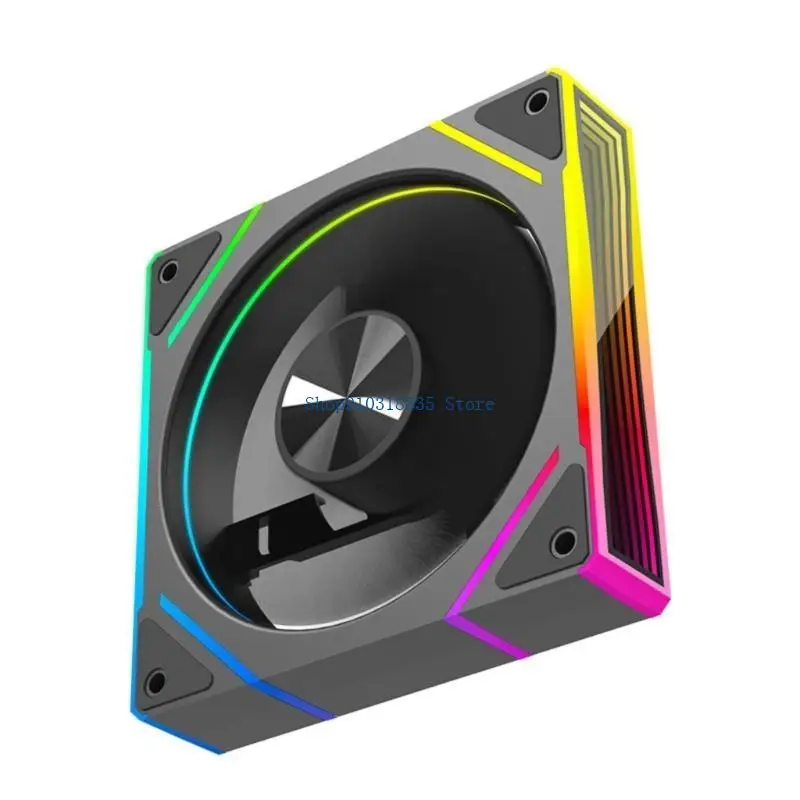 ARGB LED 120mm Fan with Infinitys Mirror Effect, Quiet High Airflows for CPU Coolers and Case