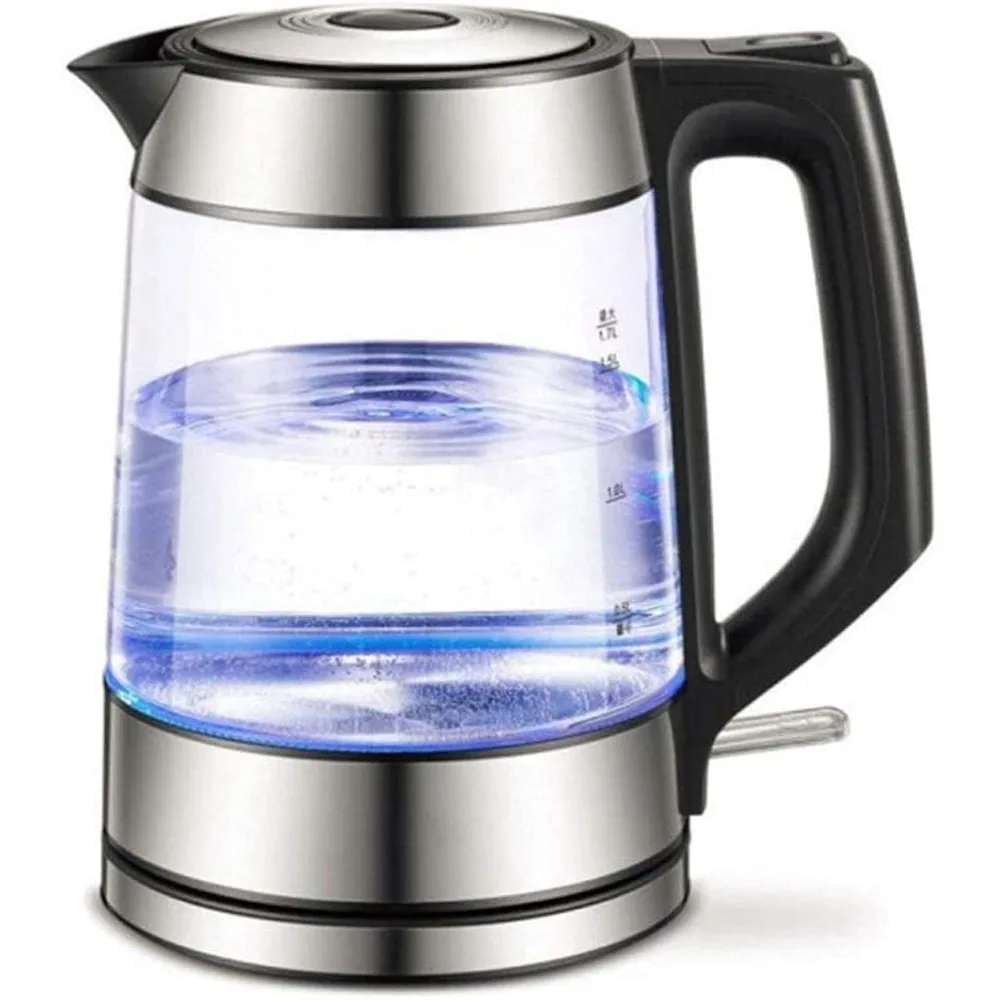 

Electric Kettles,Eco Glass Electric Kettle, 1.7L Cordless Water Kettle With Blue Led Illuminated, Fast Boil Tea Water Kettle