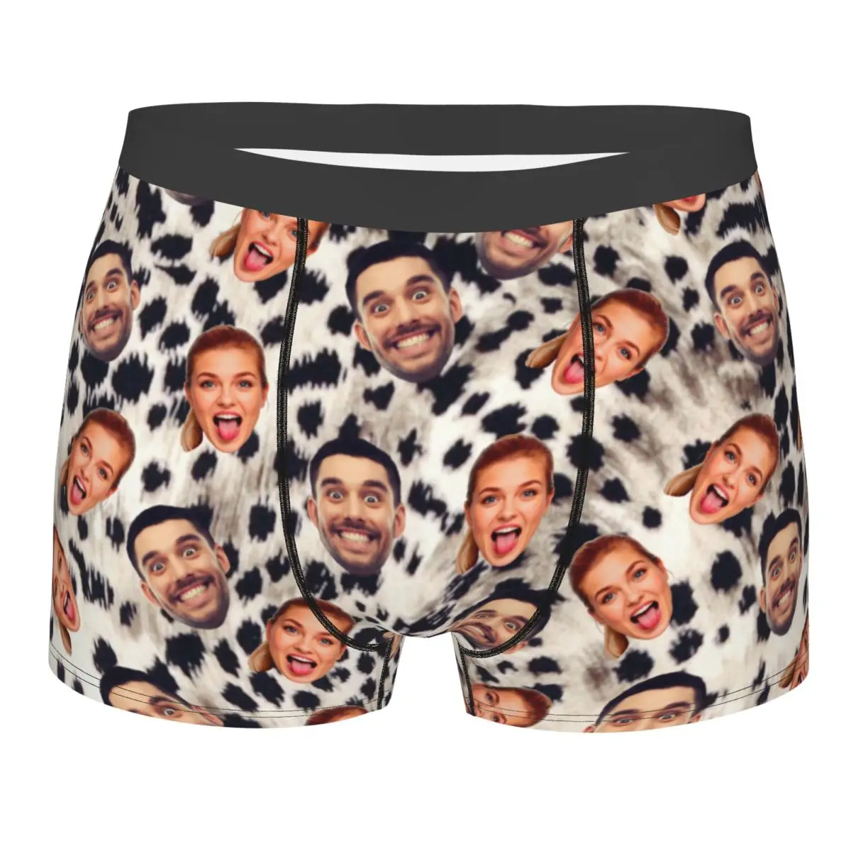 

Personalized Leopard Custom Face Photo Valentine'S Day Underwear Male Anniversary Gift Boxer Briefs Shorts Panties Underpants