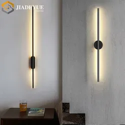 Modern led uzun duvar lambası Nordic minimalist oturma odası kanepe TV yatak odası başucu lambası kapalı duvar lambası