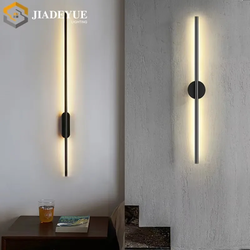 Modern led long wall lamp Nordic minimalist living room sofa TV bedroom bedside lamp indoor wall lamp