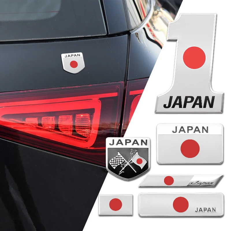 Car Styling 3D Aluminum Japan Flag Logo Stickers Badge Emblem Decals Decoration For Toyota Corolla Yaris Rav4 Avensis Auris Camr