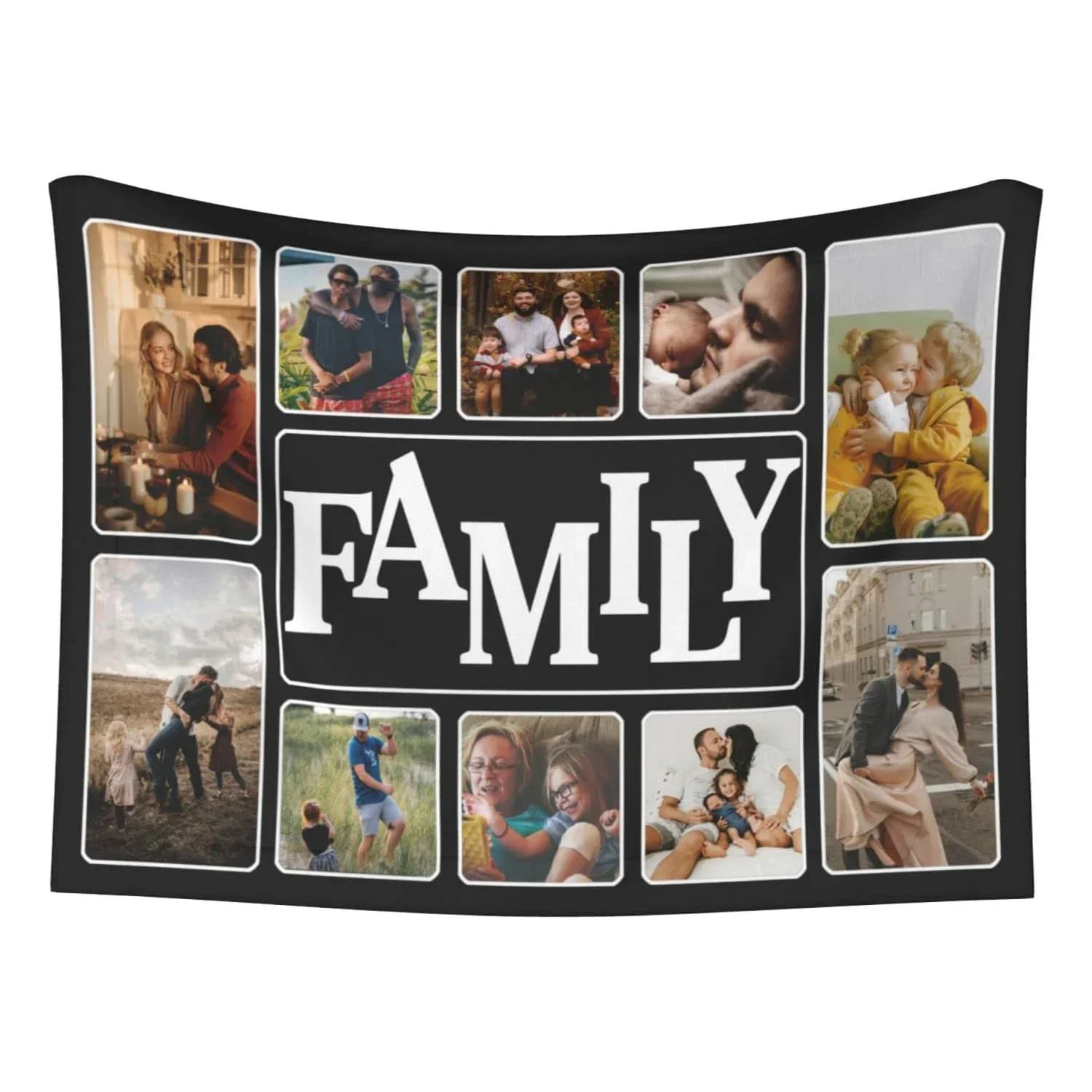 Personalized blankets with family photos Customized blankets with photos for Mother's Day, Father's Day, birthdays,anniversaries