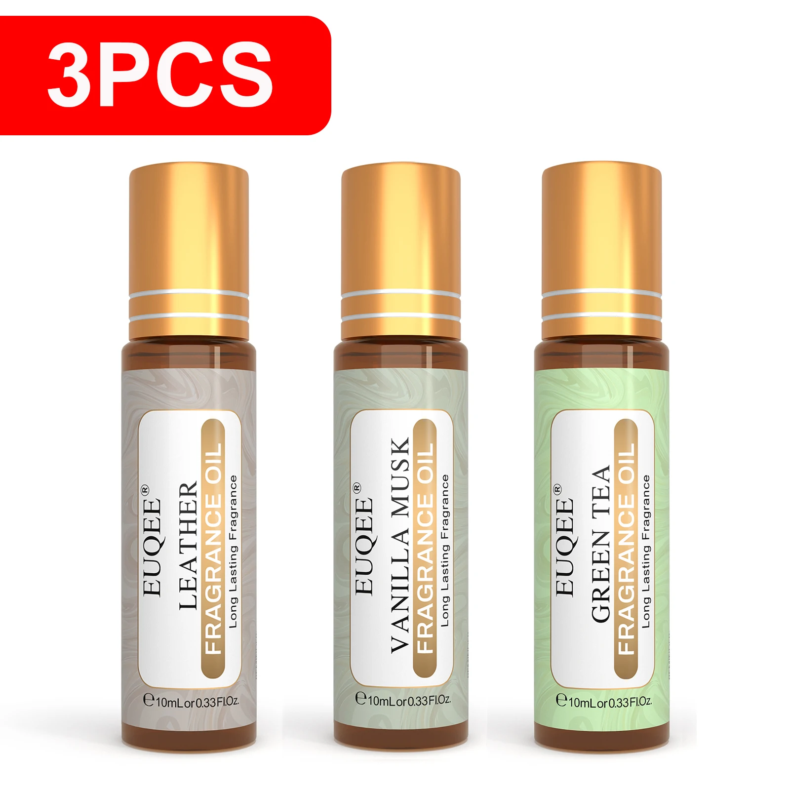 EUQEE 3pcs/1pcs Men's Fragrance Oil Leather Sweet Tobacco Dragons Blood Vanilla Musk Oud Wood Coffee Aromatherapy Perfume Oils