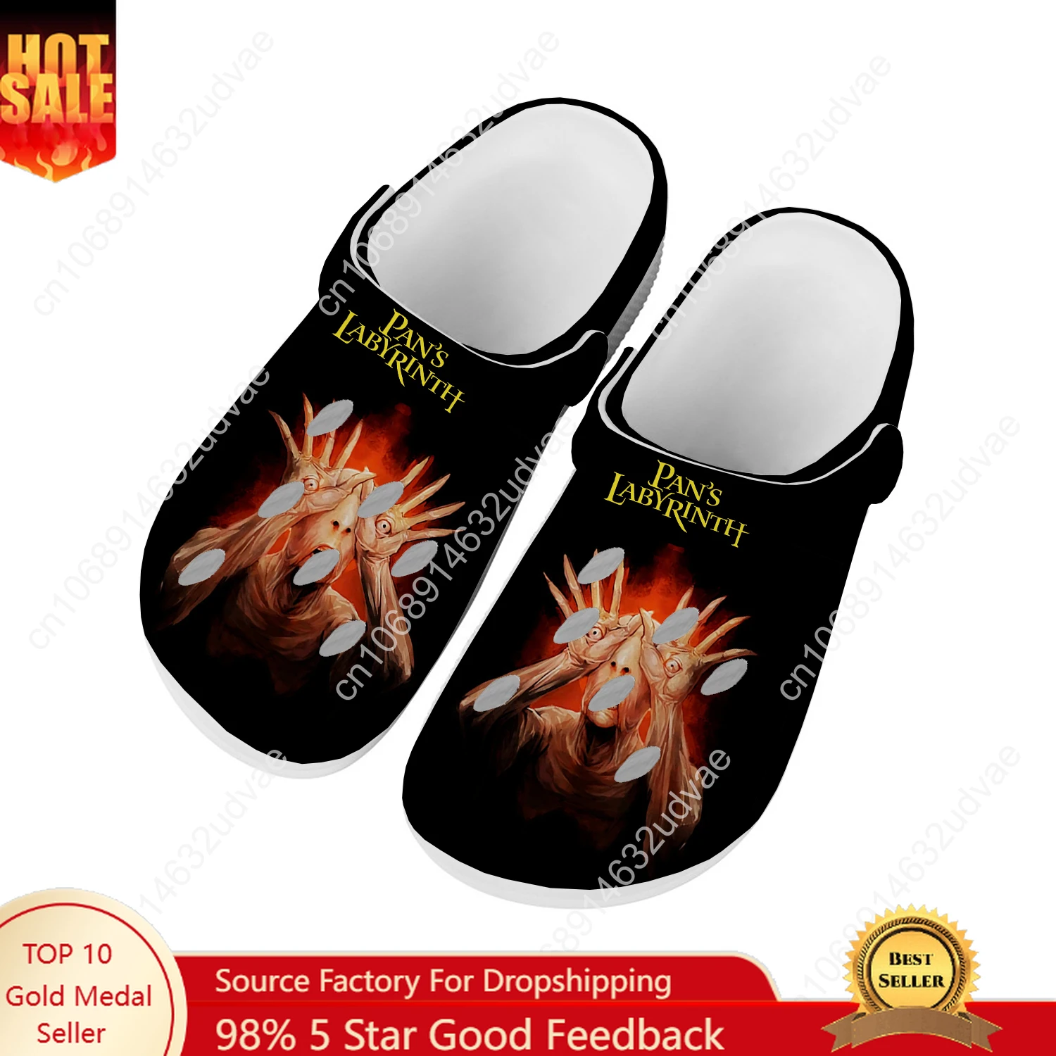 

Pan's Labyrinth Water Shoes Mens Womens High Quality Fashion Home Garden Clogs Customizd Sandals Beach Breathable Hole Slippers