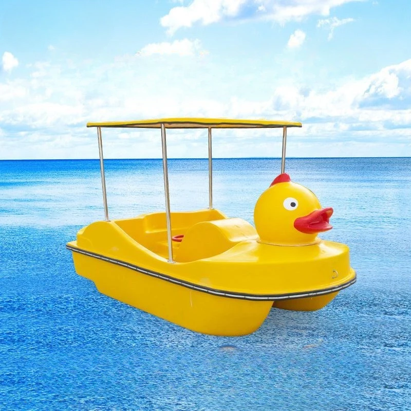 Small Yellow Duck Pedal Two-Person Water Playing Boat Park Boat