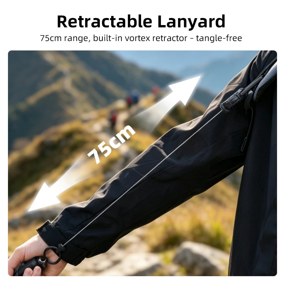 BRDRC Magnetic Retractable Lanyard Mount for DJI Pocket 4 Pro/4/3 Insta360 Ace Pro 2/GoPro, Backpack Buckle Clip for Cam Vlog