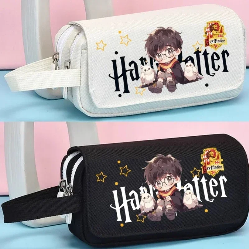 Delicate Anime Figure Harries Pencil Potters Bags Canvas Case Portable Storage Bag Student Stationery Birthday Gift for Friends